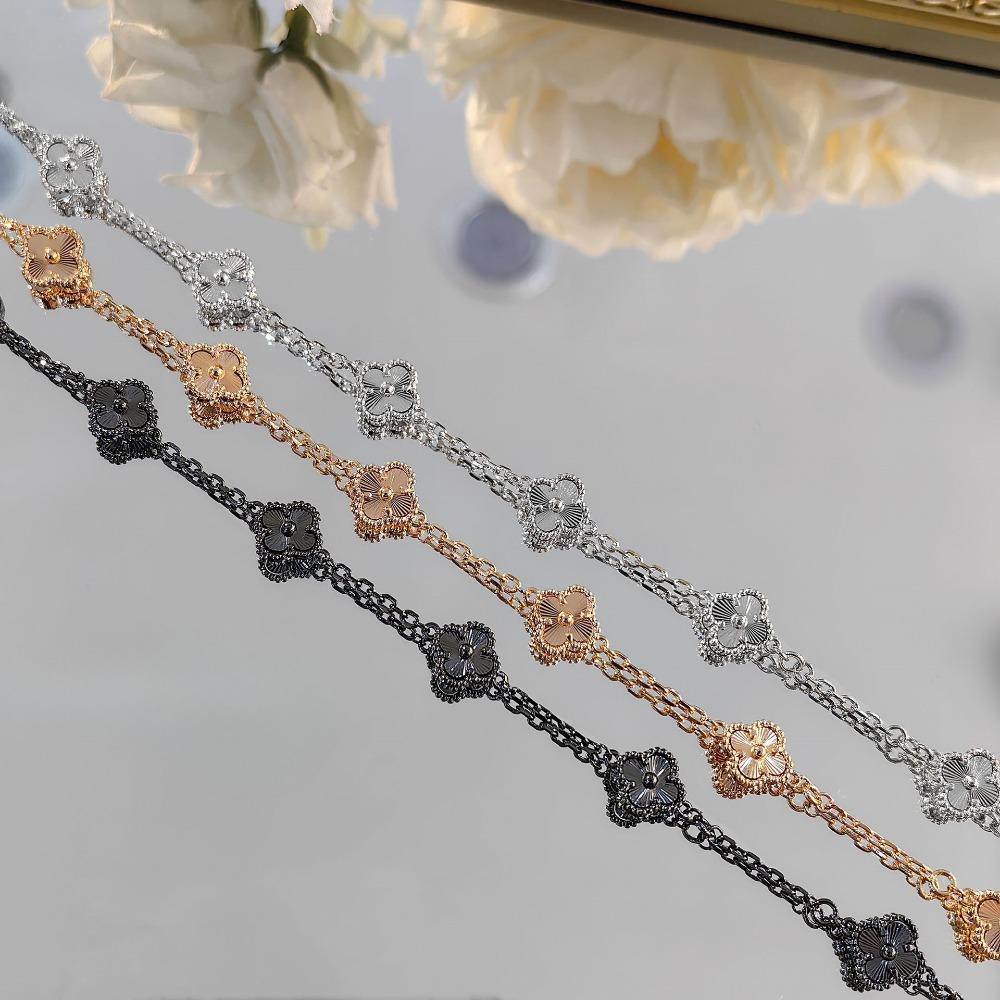 Laser Mini Sechsblüten Kleeblatt Armband - Luxuriöses und Hochwertiges Armband für Damen