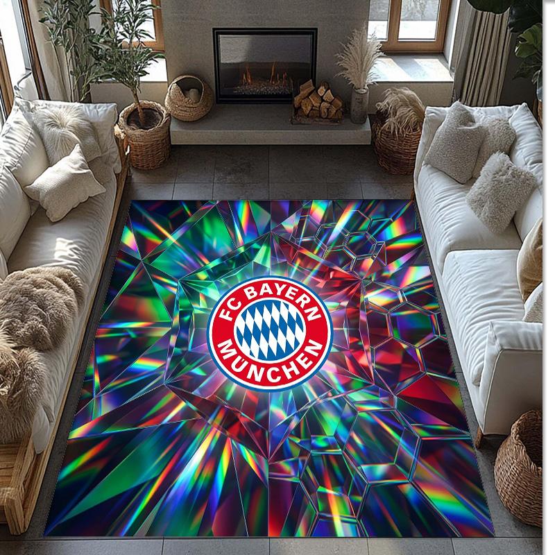 Bayern Munich Printed Flannel Area Rug Non Slip Soft Polyester Floor Carpet Indoor Decor Mat for Bedroom Living Room Sofa Game Room Home Decoration