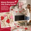 61.81in Felt Heart Garland Red Pink Color Valentine Bunting Banner  Valentine's Day Decor