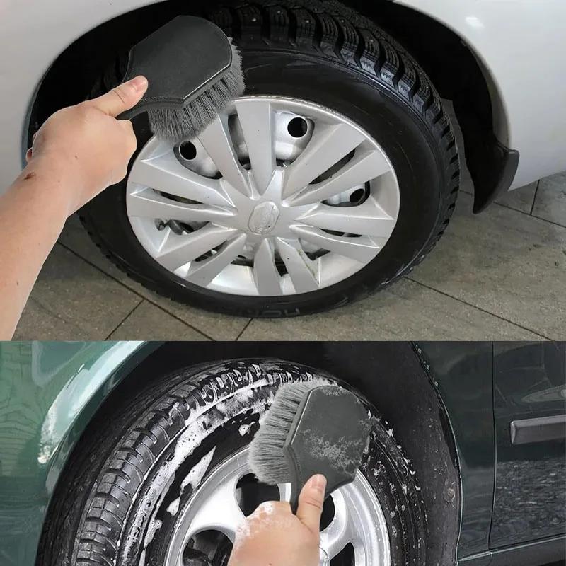 Car Tire Wheel Rim Cleaning Brush Detailing Brushes Wash Towel Kit Universal Wheel Tire Cleaning Accessories