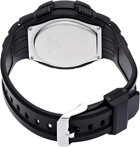 Citizen Q&Q MD06-305 Men's Analog Radio-Controlled Watch, Solar Powered, Waterproof, Date Display, Urethane Strap, Black