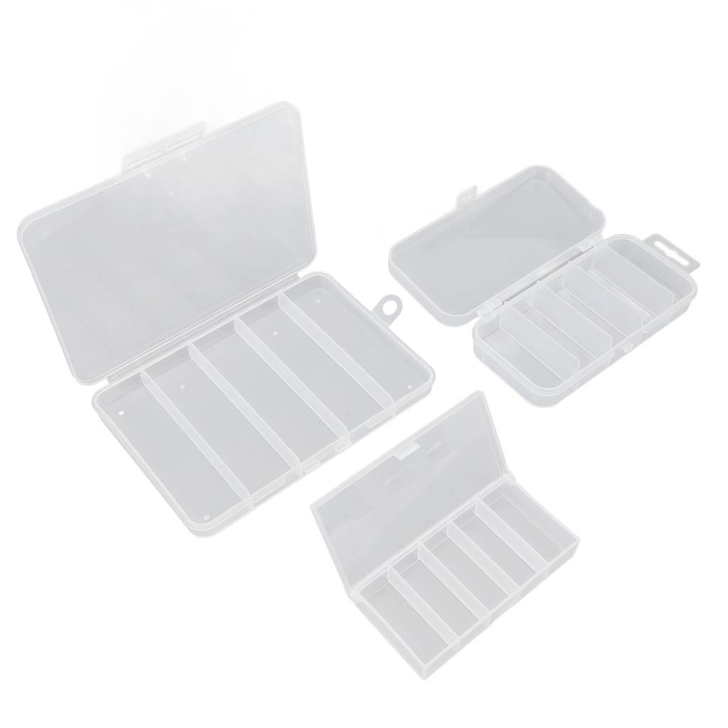 3pcs Fishing Tackle Box Multipurpose Waterproof Dustproof Protective Clear Fishing Lure Box for Fish