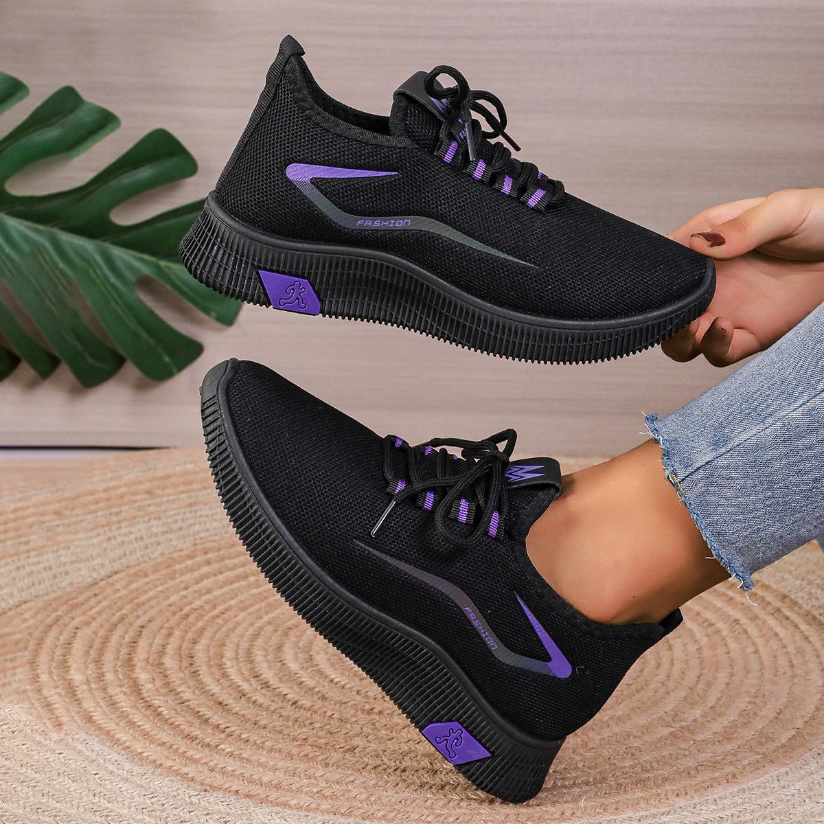 

Женская обувь обувь для молодых мам повседневная обувь сетка с плетением «муха» удобная мягкая подошва кроссовки для бега дышащие кроссовки женские 41 чёрный