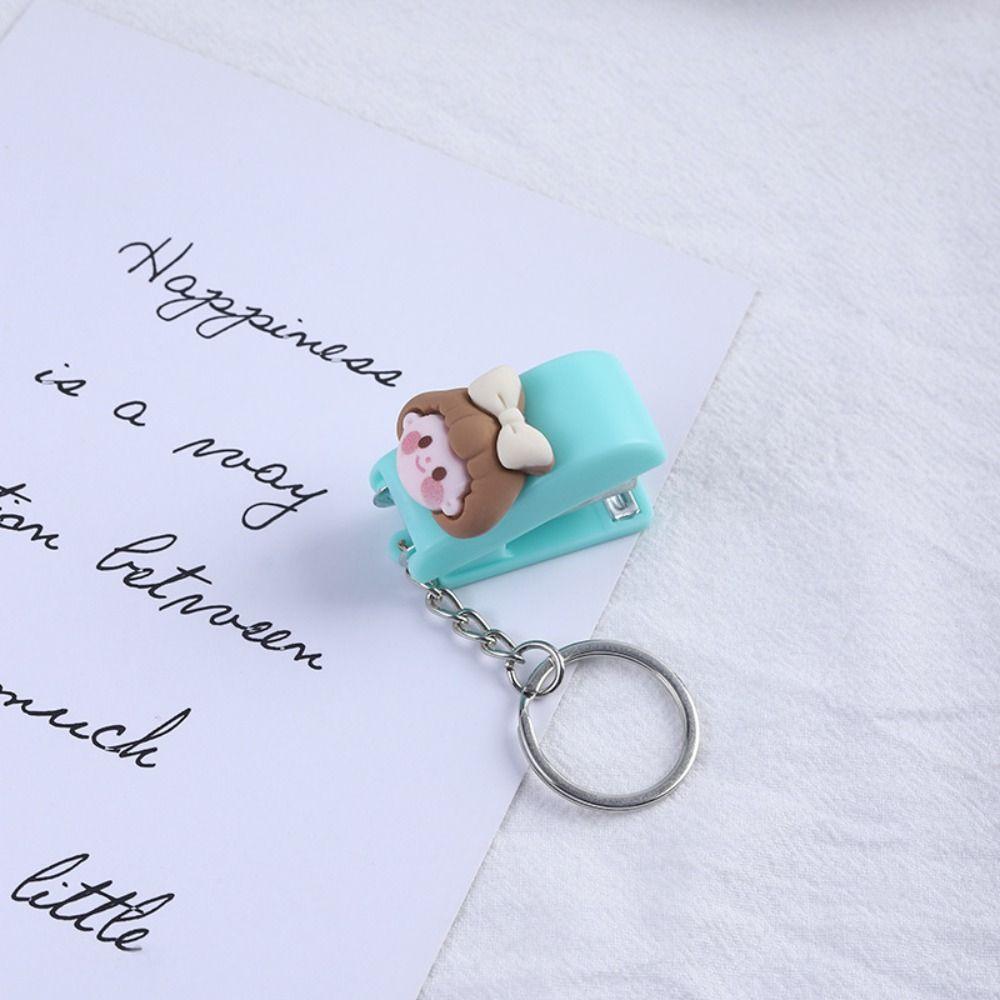 School Office Supplies Mini Stapler Mini Staples Binding Tools New Stapler Keychain