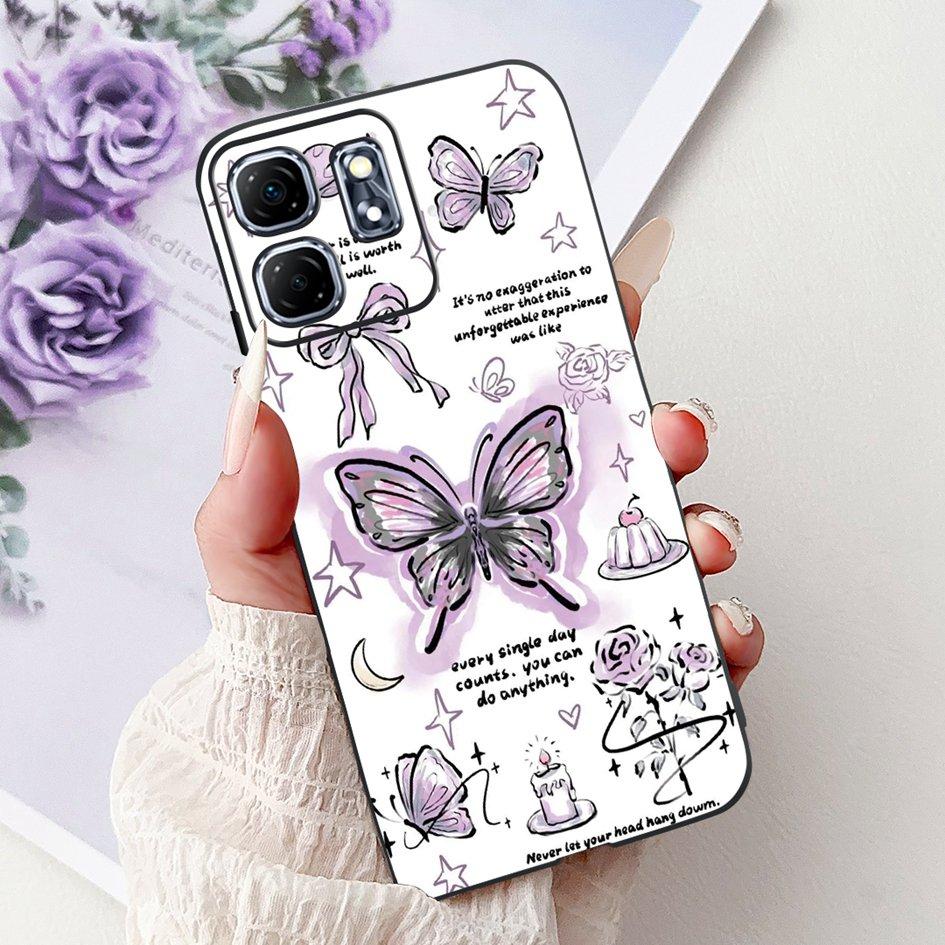 For Infinix Hot 50i Case X6531 New Fashion Flower Love Heart Pattern Soft Silicone Cover For Infinix Smart 9 Smart9 X6532 Bumper