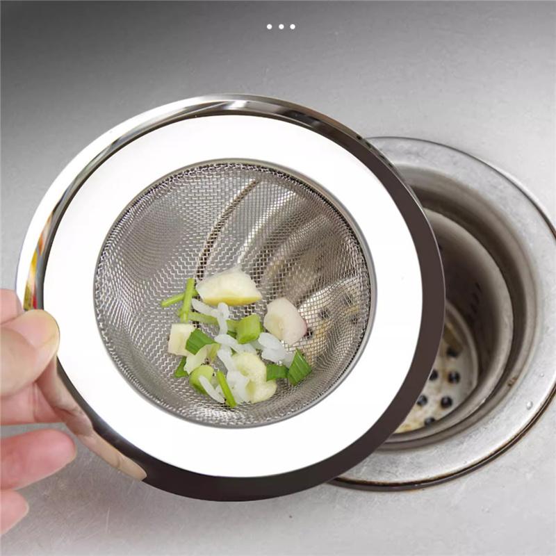 Stainless Steel Kitchen Sink Strainer Drain Filter for Sink Dishwashing Basin Food Waste Catcher Anti-Clog Mesh Basket Universal Fit