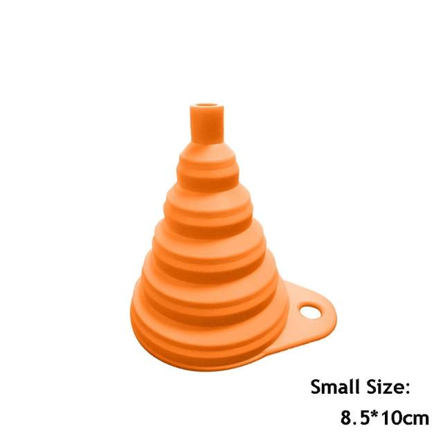 1pcs Mini Foldable Funnel Silicone Funnels Be Hung Household Liquid Dispensing Kitchen Tools