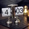 Portable Automatic Flip Clock Nordic Style Page Turning Clock Retro Desk Flipping Clock  Desktop