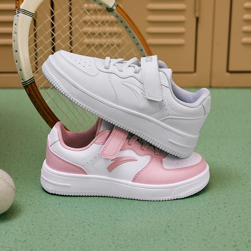 Anta Kids Synthetic Leather Trendy Fashion Color Block Comfortable Casual Versatile Sports Low Top Kids Skate Shoes Men sneaker A22448088-6