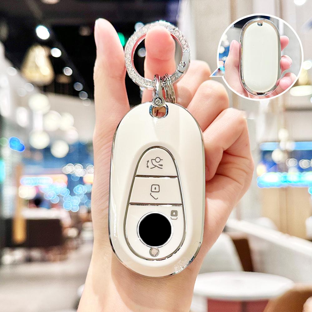 Auto Shell Fob Car Key Case Cover Keychain Holder For Mercedes Benz S350 S400 S500 E300 E350 A C E S Class Gle Gls Amg W206 W223