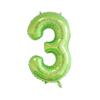 32inch Green Number Balloon Digital 0 1 2 3 4 5 6 7 8 9 Aluminum Foil Ballon for Kids Birthday Party Decoration Safari Wild One