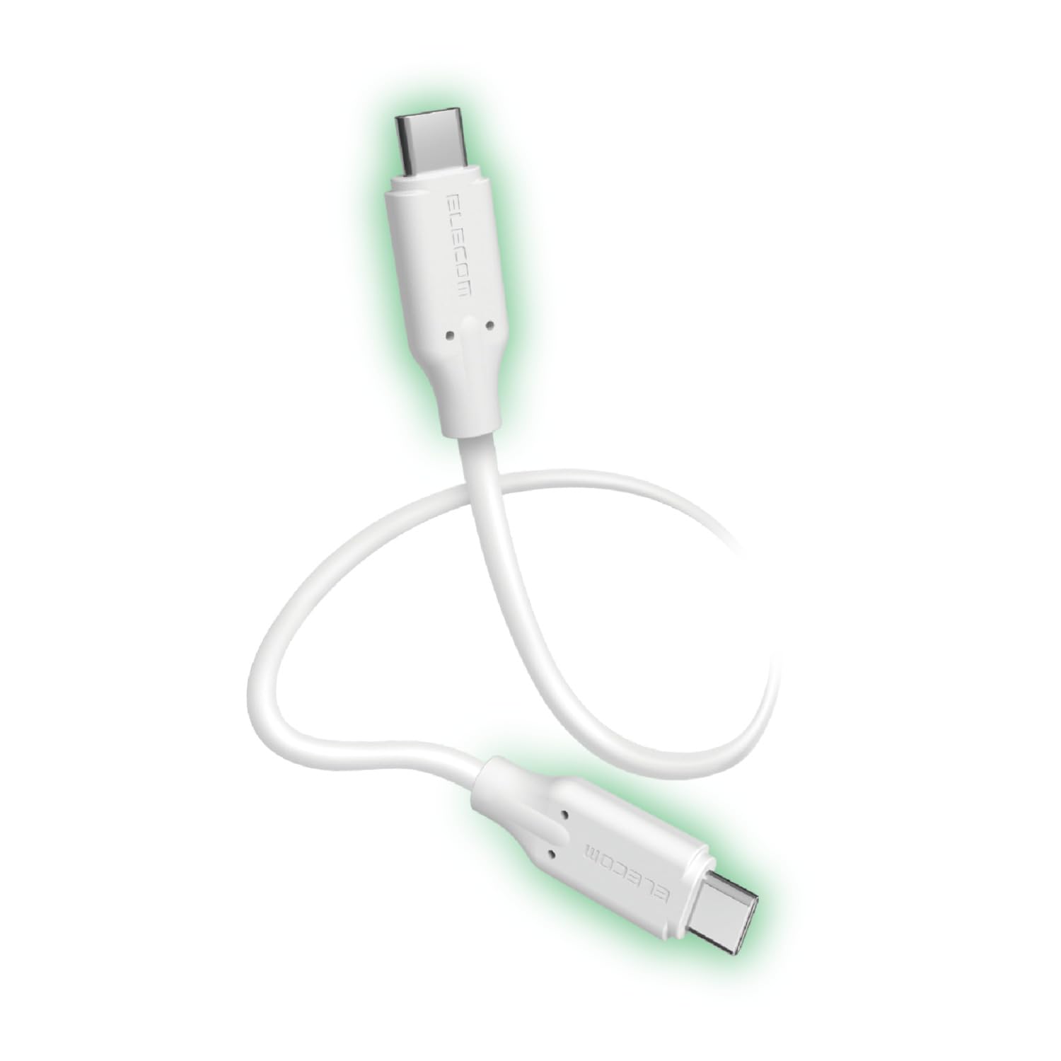 

ELECOM Silicone with Breaker Short and USB PD USB-C Cable, 1m, Material, Smooth, Built-in [Detects Circuits, Overheating, Fire], 100W, Compatible, білий