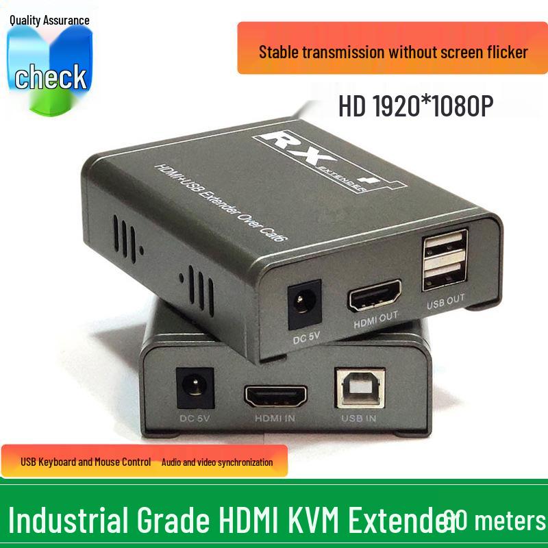 60m HDMI to RJ45 Extender for HD 1080p Video Signal Transmission with EDID