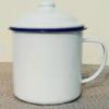 Retro Enamel Coffee Mug with Lid