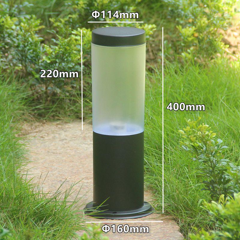 Stainless Steel LED Garden Lights - Waterproof Outdoor Cylindrical Ground Lights for Villas and Courtyards.