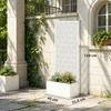 Weatherproof Garden Frame Made of Metal with Trellis and Flower Basin, Ventilated Construction for Garden Plants