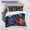 3-teiliges Bettbezug-Set (1 * Bettbezug + 2 * Kissenbezug, ohne Kern), Five Nights at Freddy's Bettwäsche-Set mit Aufdruck, Schlafzimmerdekoration, Ganzjahres-Bettwäsche, Geburtstagsgeschenk