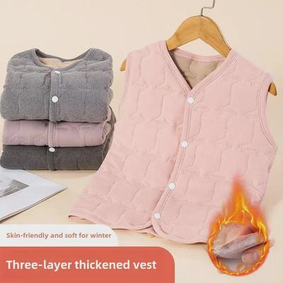 Kinder Winter Schuluniform Weste - Warm, Verdickt, mit Seide gefüllt, Luftdichte Weste für Jungen und Mädchen