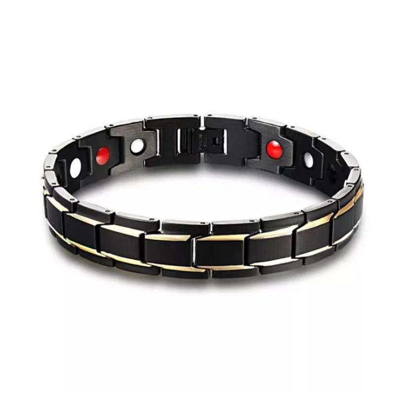 Temu Detachable Magnetic Bracelet: European & American Style Men's Couple Hot-Selling Fashion Jewelry.
