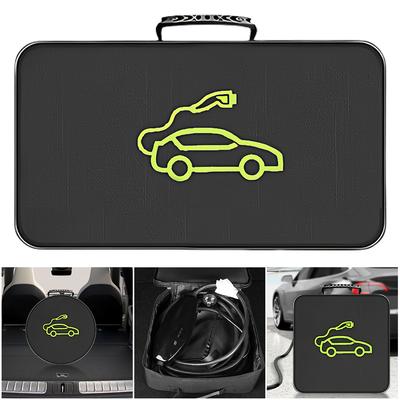 Carry Bag For Electric Car Charger Plugs Storage Bag EV Car Charging Cable Sockets Waterproof Fire Retardant Equipment Container