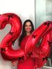 32inch Large Red Number Foil Balloons 0 1 2 3 4 5 6 7 8 9 Years Old Birthday Party Festival Wedding Party Decoration Balloon