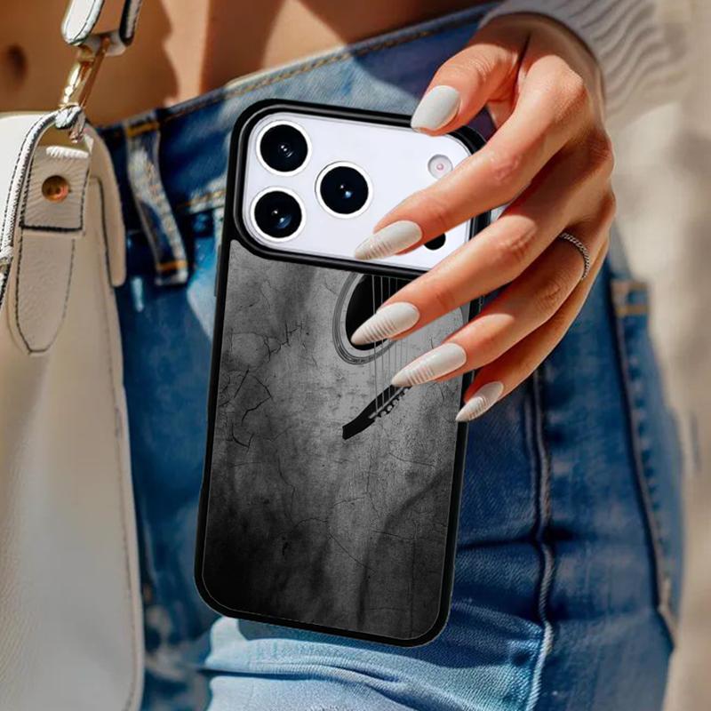Vintage Music Guitars Phone Case For iPhone 17 Air 14 15 13 12 Max Cover For Apple 16e 11 Pro Max Plus Coque