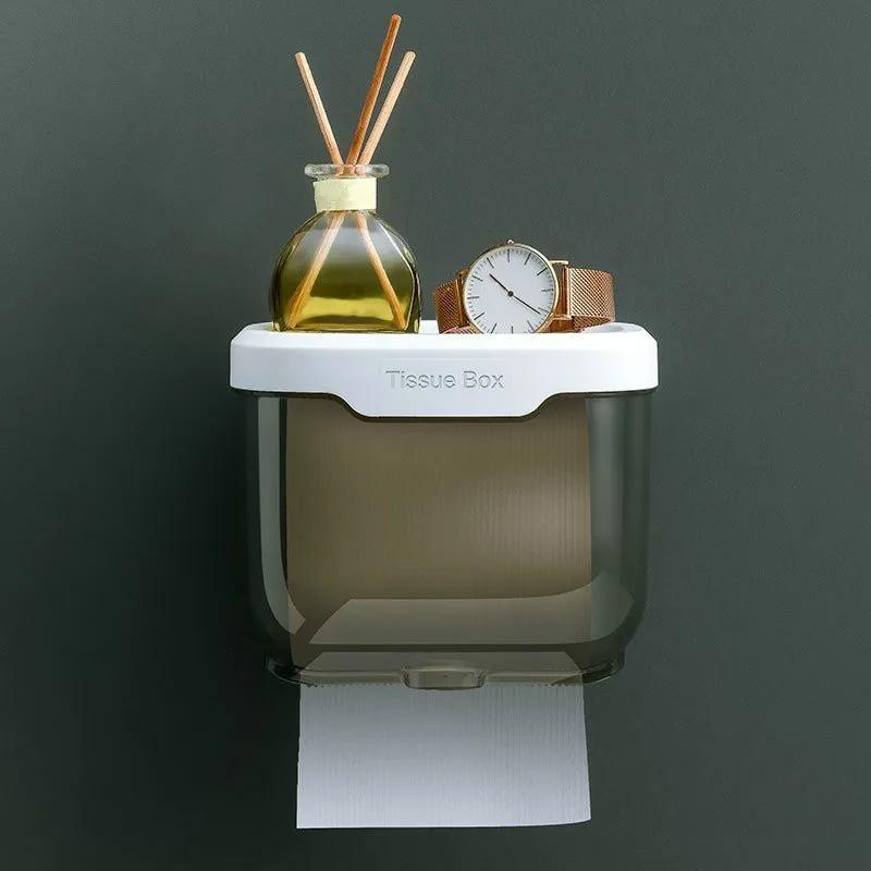 Toilet Pumping Paper Hand Tray Tissue Box Waterproof Non-perforated Paper Rack Creative Roll Paper Box