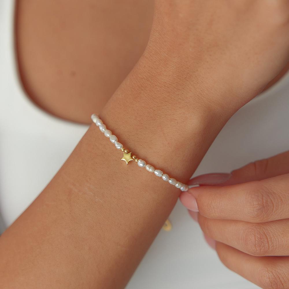 3Pcs/set Valentine's Day love heart imitation pearl bracelet jewelry simple and elegant style jewelry gift