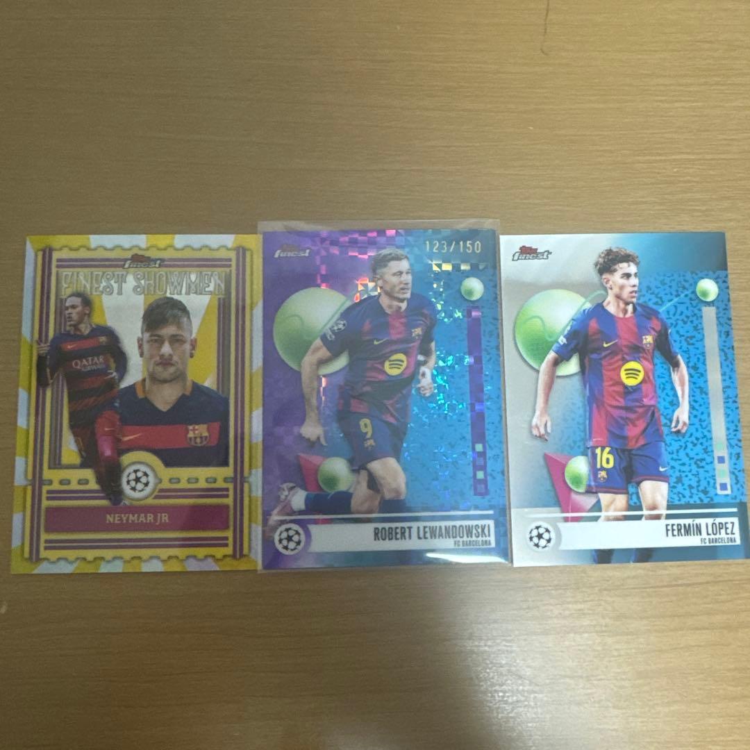 Used Topps Finest FC Barcelona Card Set of 3