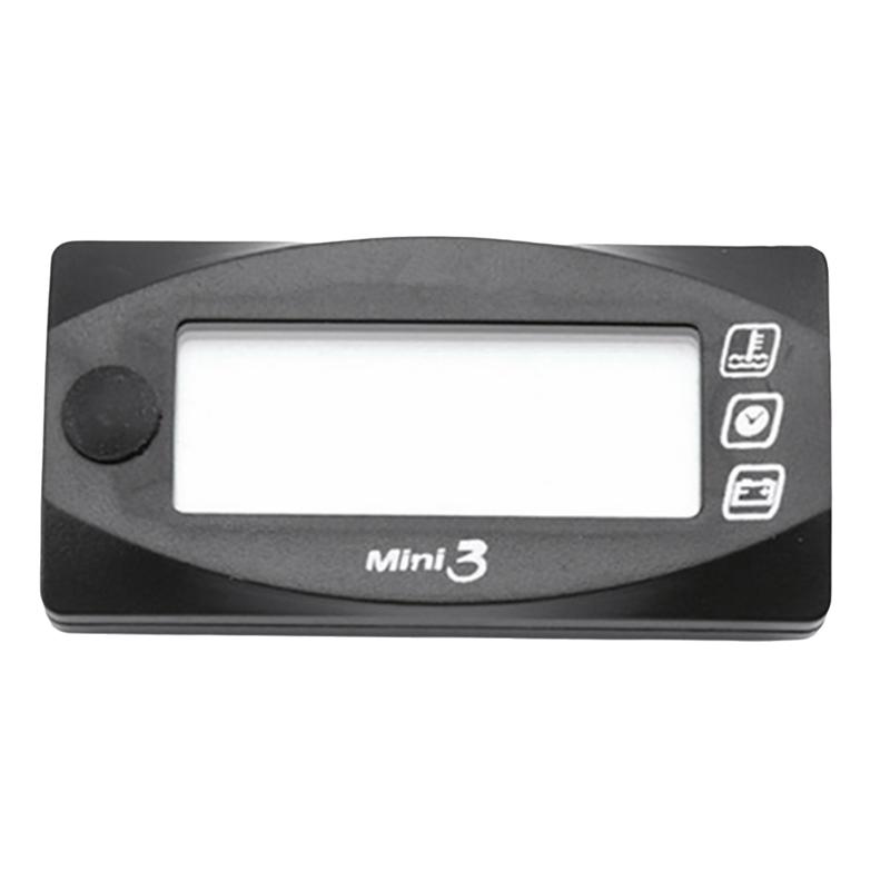 A58X-Motorcycle 3 In 1 LED Digital Water Temperature Voltmeter Time Display Mini Trument Panel Accessories