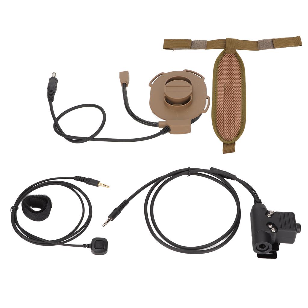 Motorcycle Unilateral Headset Military Headphone with Finger Microphone and U94 for 3.5mm Mobile