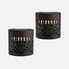 Solar Outdoor Wall Lights 2 Pack, Iron Art Mandala Projection Lamp, Waterproof Exterior Decor RGB Fairy Light for Garden Patio Courtyard Balcony Villa