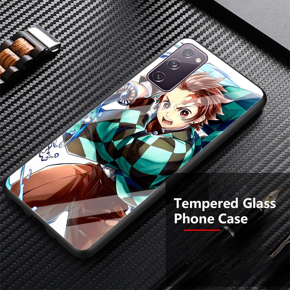 

Чехол для телефона из закаленного стекла с аниме «Убийца демонов» для Samsung Galaxy S20 FE S21 S22 Ultra S10 Lite S9 Plus S10e Funda Shell Samsung Note 20Ultra