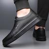 Fashion Breathable Men's Leather Shoes Sewing Casual Lazy Designer Loafers Luxury Non-slip Soft-soled Flats Handmade Men Walking Shoes