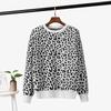 Leopard Print Women's Color Block Knit Sweater - Autumn/Winter Loose Pullover
