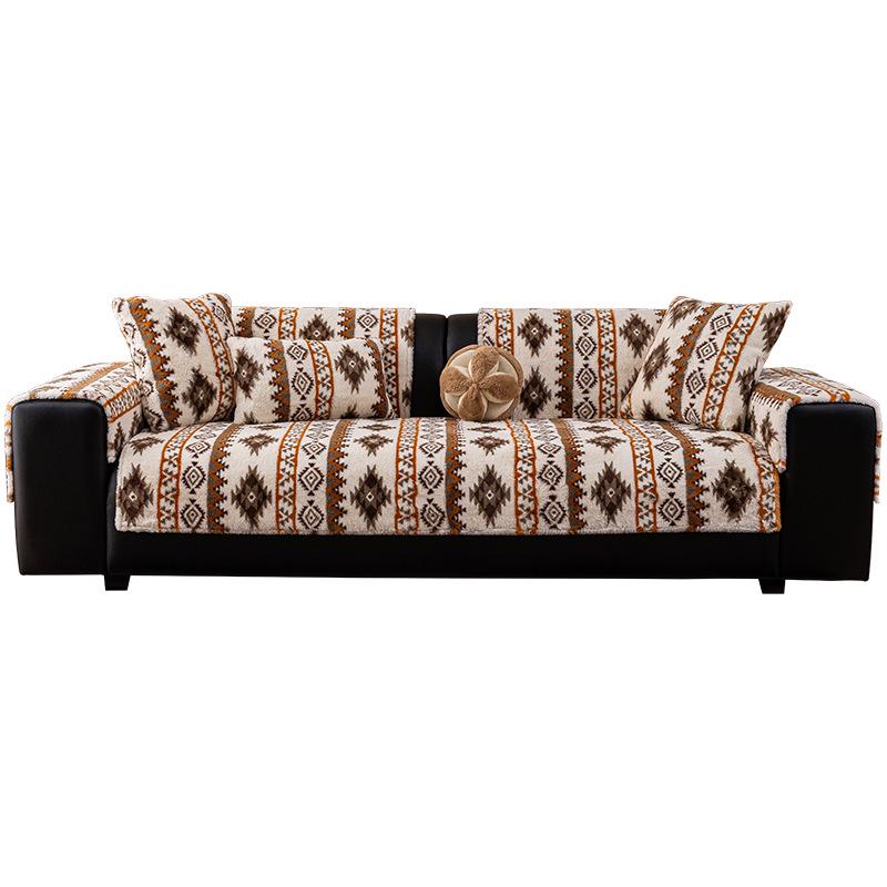 Bohemian Plush Sofa Cushion - Non-Slip, Winter-Ready, Thickened Cover 2025