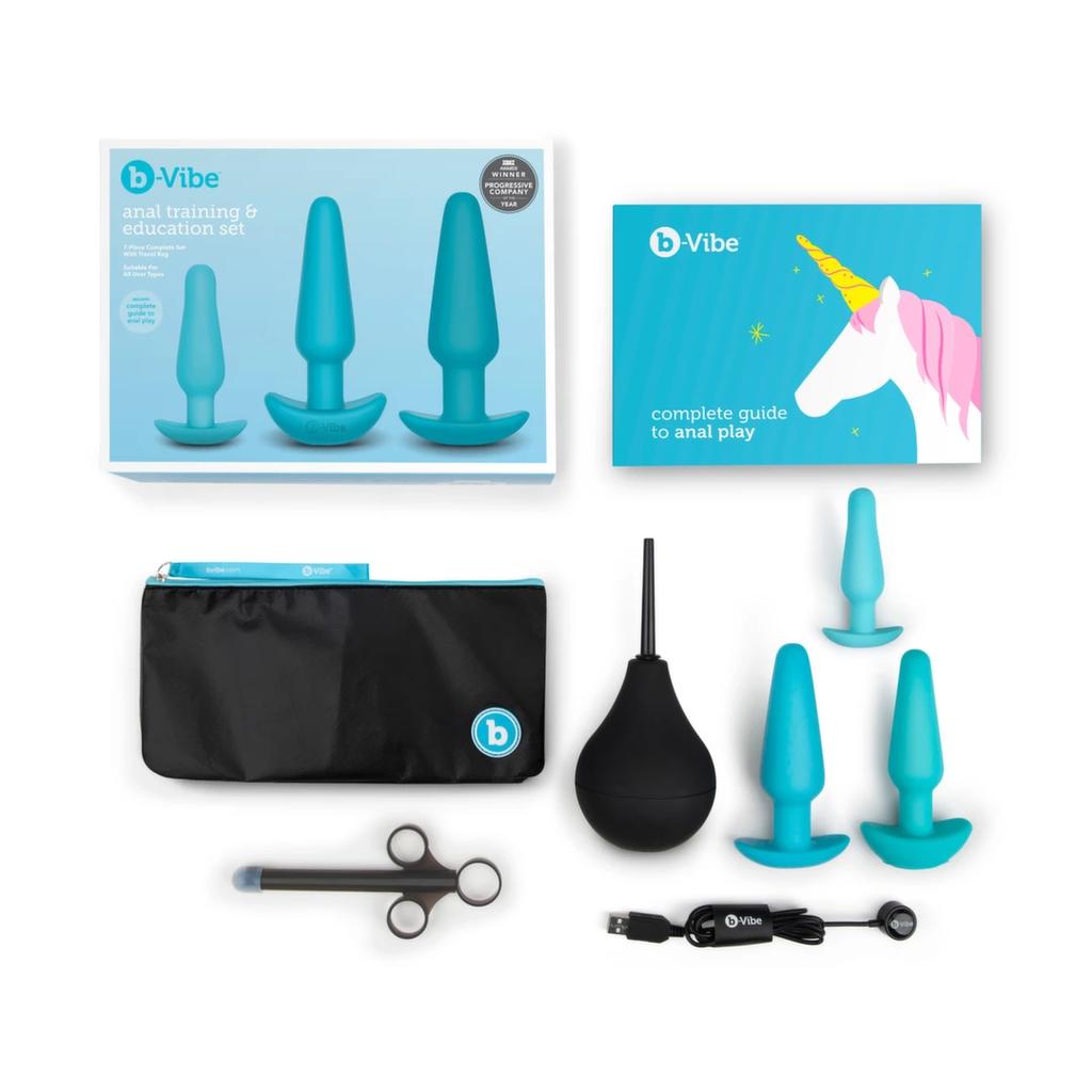 B-Vibe Anal Training & Education Set Blue