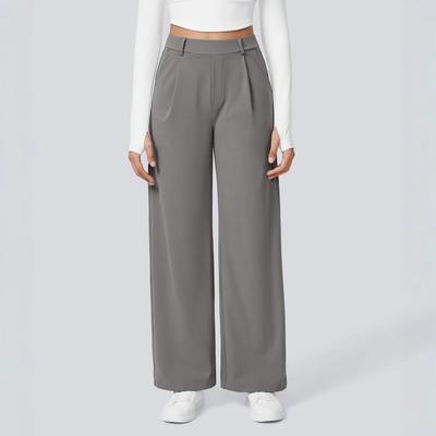 Women's High Waist Pleated Wide Leg Trousers