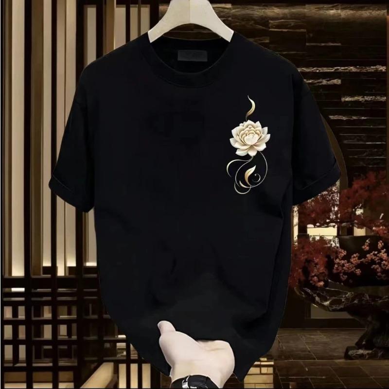 Fashion Printed Top Casual Versatile Short Sleeve Crew Neck T-Shirts Women’s