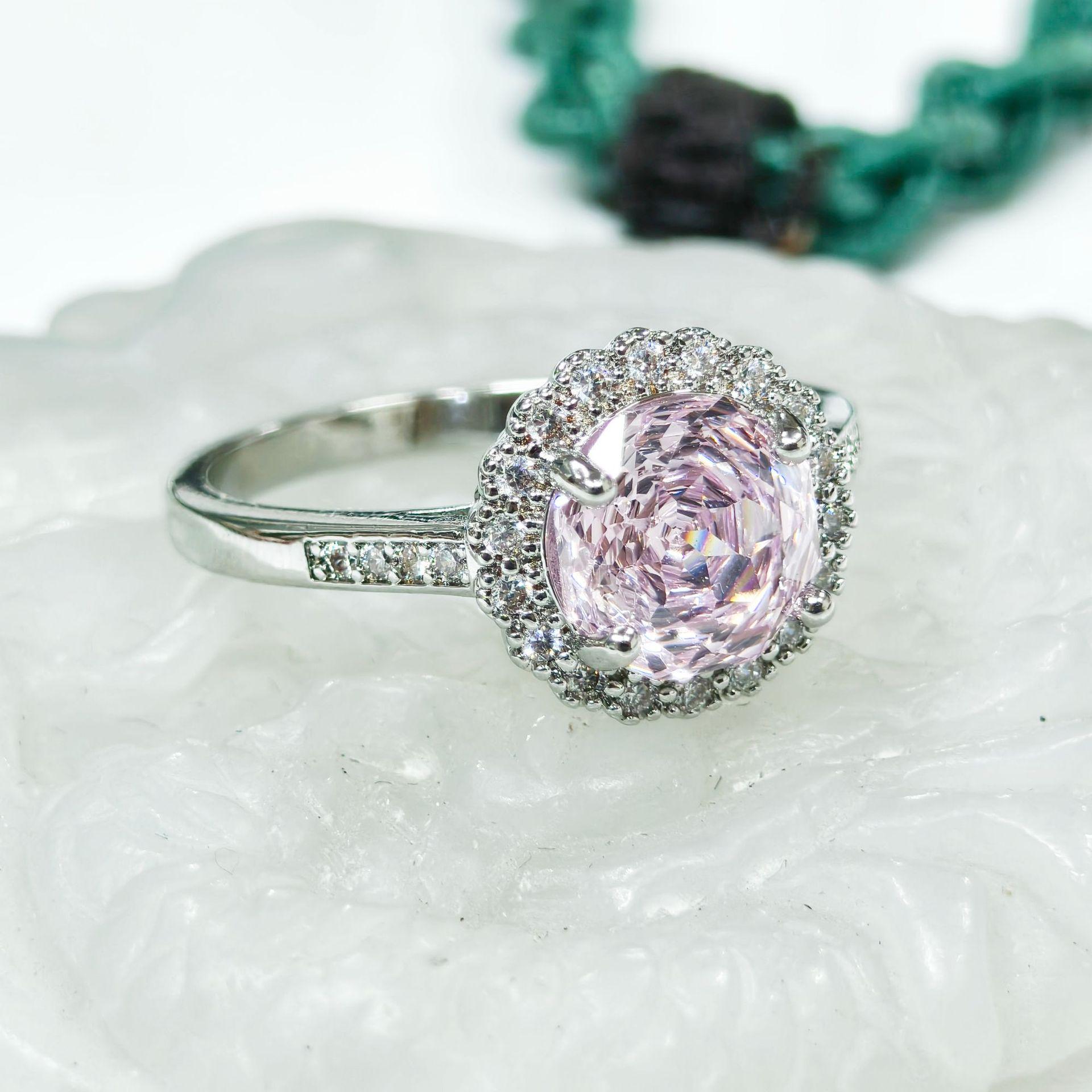 Gessen Jewelry Ice Flower Cut Women s Qixi Gift Ring - Luxurious Korean-Japanese Style Size 5