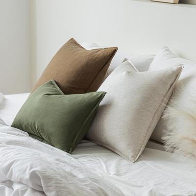 Federa Cuscino Spina di Pesce Tennis Lino Traspirante Federa Cuscino Quadrata Schienale Divano Letto Lusso Leggero