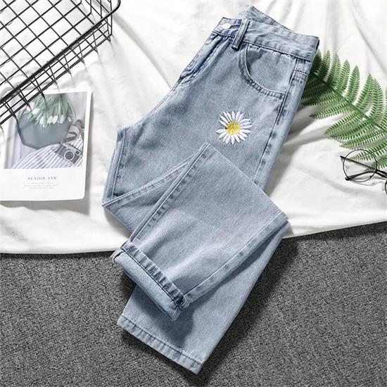 Buy Daisy Embroidery Denim Jean Women 