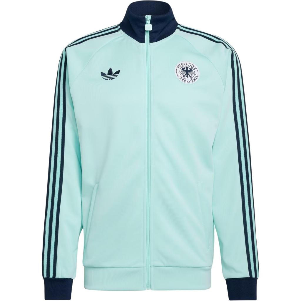 adidas Germany 2026 Originals Track Jacket Asia Sizing 'Semi Flash Aqua' Men's JZ9340