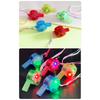 Vibranted LED Light Up Whistles 6 Pack Plastic Cheering Tools for Night Event Festival Celebration
