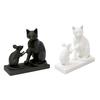 Animal Figurines 3D Printed Modern Cat & Mouse Sculpture, Minimalist Interaction Desk Decor, Matte Art Ornament Collectible Figurine, Stable