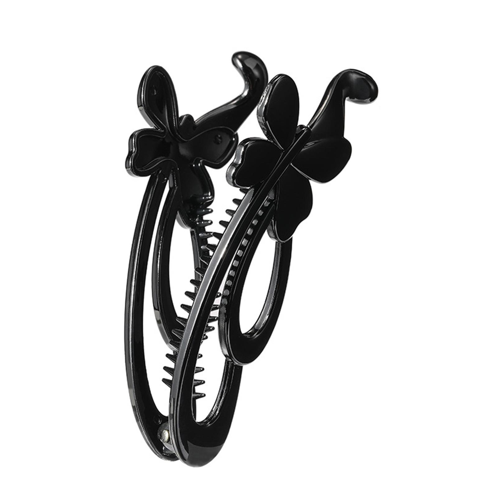 

Пластиковый зажим-твист для высоких хвостов, для укладки волос, надежная фиксация, удобный, легкий аксессуар для волос для женщин и девушек B чёрный