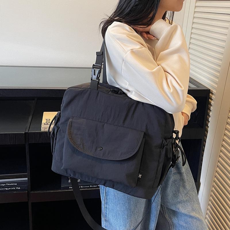 Large Capacity Travel Bag Color Contrast Tote Bag Women's Crossbody Bag