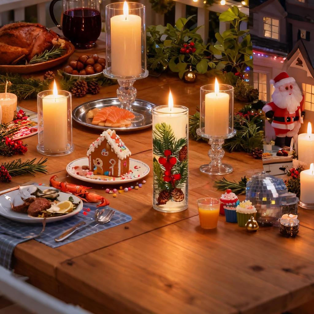 Christmas Branches for Vases Artificial Red Berry Set Christmas Berry Stems Fake Pine Cones for Holiday Home Decor Wedding Party