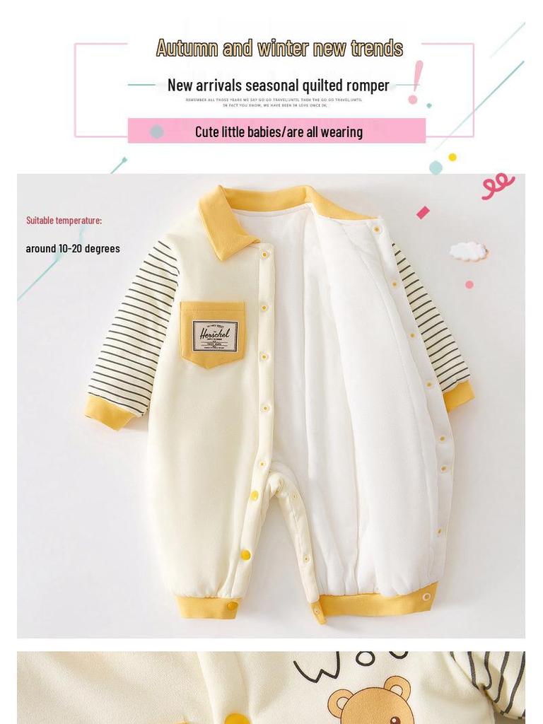 Super Cute Baby Cotton-Padded Quilted Romper Jacket for Autumn/Winter