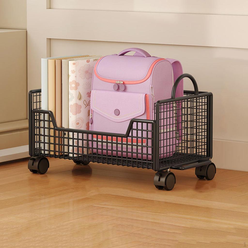 Pojízdný vozík na knihy Organizér na spisy Úložný prostor do ubytovny Časopisy Multifunkční s kolečky do spíže